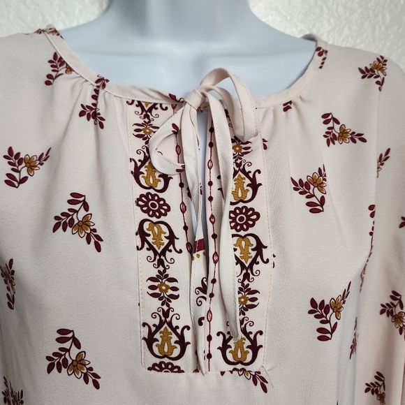 B Collection By Bobeau Bridgette Top Women’s Size Small Peasant Top - Picture 3 of 9